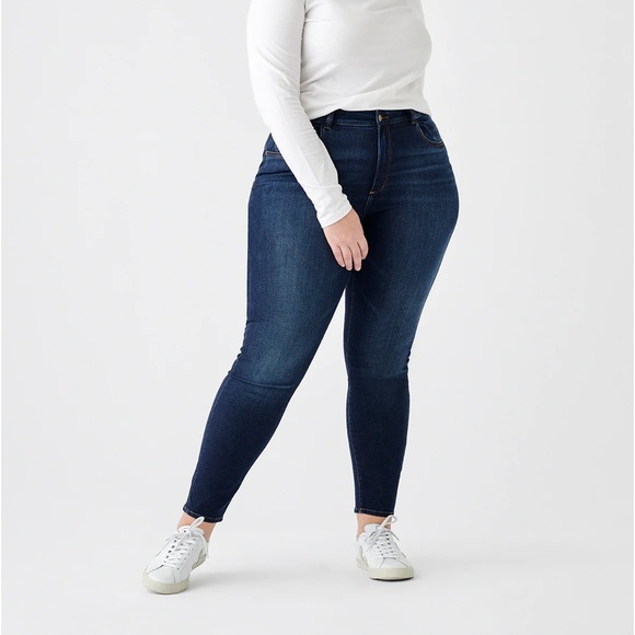 Dl1961 Emma Mid Rise Instasculpt Skinny Jean‎ In Blue Size 22W - Picture 1 of 10
